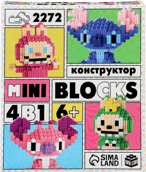 Изображение товара Микроконструктор Unicon Mini Blocks. Веселые друзья / 10901289