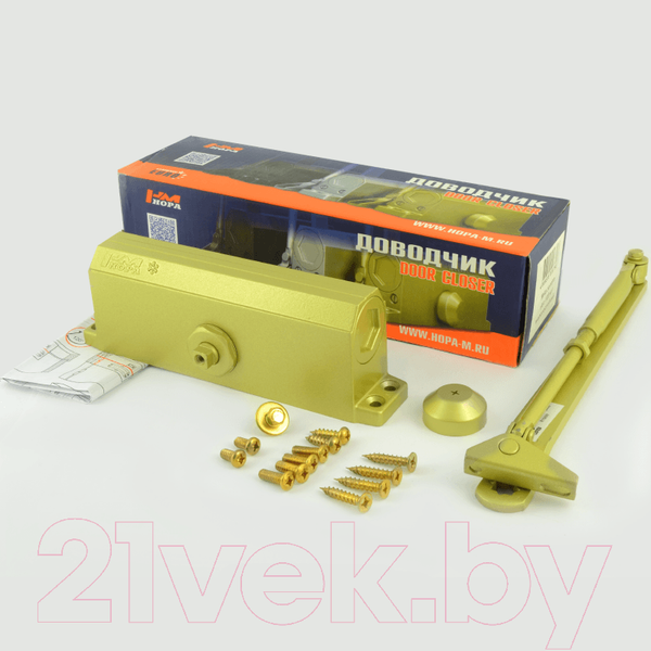 Изображение товара Доводчик с рычагом Нора-М №4S (белый)