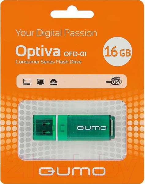 Изображение товара USB flash накопитель Qumo Optiva 01 16GB (Green)