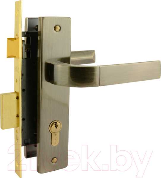 Изображение товара Замок врезной Нора-М N107-70 Л (старая бронза)