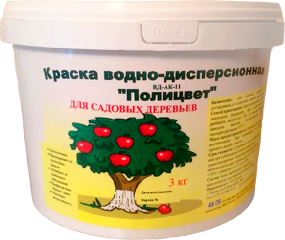 Изображение товара Краска Полицвет для садовых деревьев (3кг)