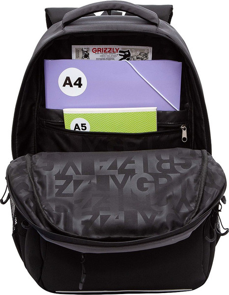 Изображение товара Школьный рюкзак Grizzly RU-630-2 (черный/серый)