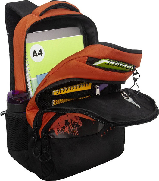 Изображение товара Школьный рюкзак Grizzly RU-630-2 (черный/коричневый)