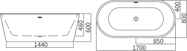 Изображение товара Ванна акриловая Arrow A1702TQU1 (белый)