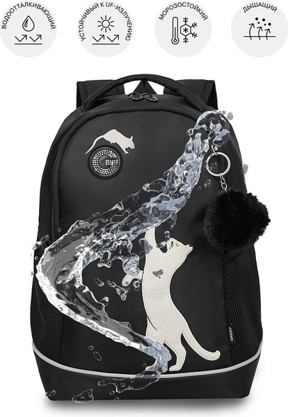 Изображение товара Школьный рюкзак Grizzly RG-663-7 (черный)