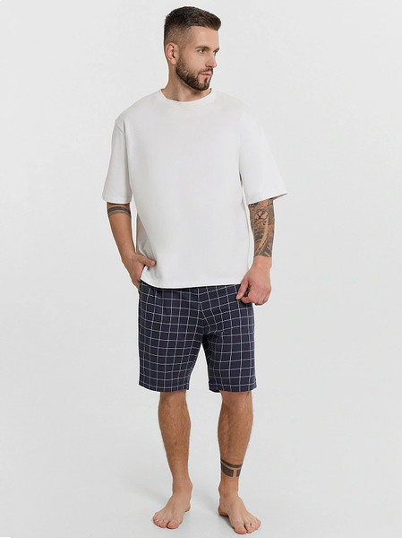Изображение товара Шорты домашние Mark Formelle 531027-1 (р.106-182/188, клетка на темно-синем)