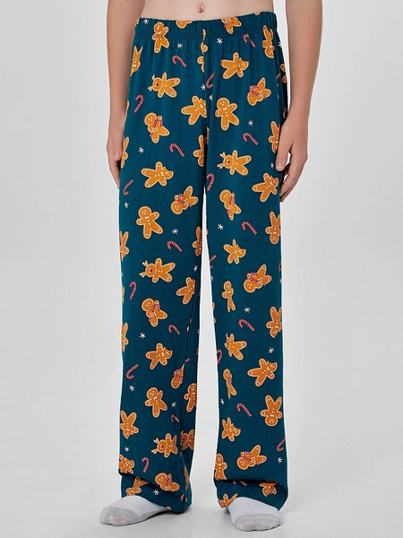 Изображение товара Пижама детская Mark Formelle 563337 (р.146-72-63, зеленый/праздничные печеньки на зеленом)