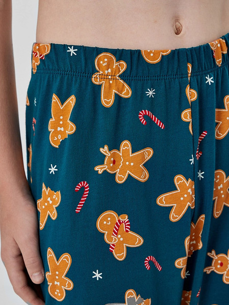 Изображение товара Пижама детская Mark Formelle 563337 (р.152-76-66, зеленый/праздничные печеньки на зеленом)