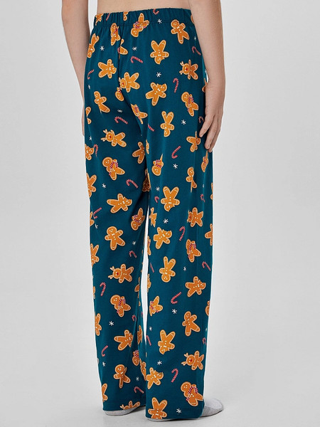 Изображение товара Пижама детская Mark Formelle 563337 (р.158-80-69, зеленый/праздничные печеньки на зеленом)