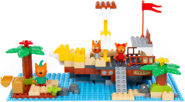 Изображение товара Конструктор Полесье Макси Три кота. В поисках сокровищ / 94760 (112эл)