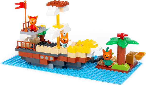 Изображение товара Конструктор Полесье Макси Три кота. В поисках сокровищ / 94760 (112эл)