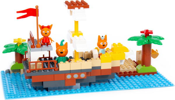 Изображение товара Конструктор Полесье Макси Три кота. В поисках сокровищ / 94760 (112эл)