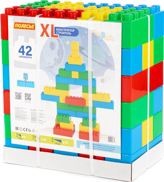 Изображение товара Конструктор Полесье Строитель XL / 93671 (42эл)