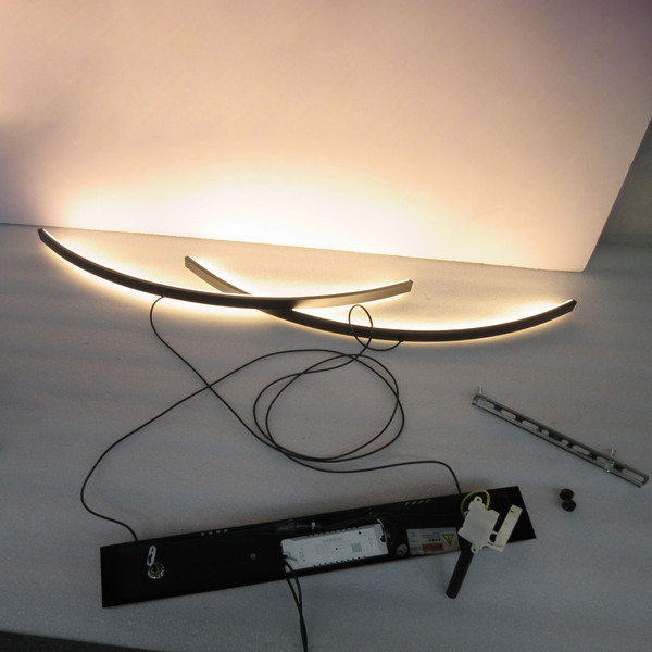 Изображение товара Комплект потолочных светильников AksHome Wave LED 100 см (черный, 2 шт)