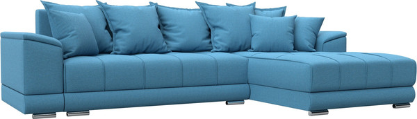 Изображение товара Диван угловой Лига Диванов НордСтар правый / 123502 (рогожка амур голубой)