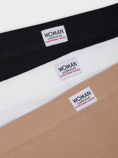 Изображение товара Комплект женских трусов Mark Formelle 412491-3 (р.90, черный-10/декор)