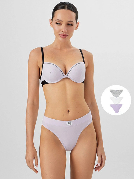 Изображение товара Комплект женских трусов Mark Formelle 412542-3 (р.110, белый-1/декор)