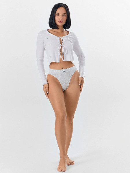 Изображение товара Комплект женских трусов Mark Formelle 412542-3 (р.94, серый меланж 4306-А-1/декор)