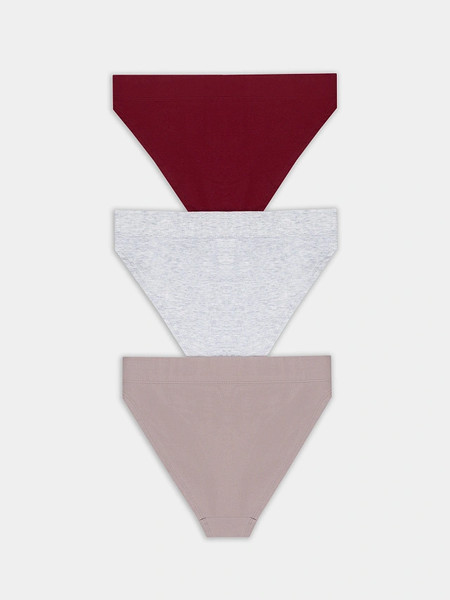 Изображение товара Комплект женских трусов Mark Formelle 412542-3 (р.94, серый меланж 4306-А-1/декор)