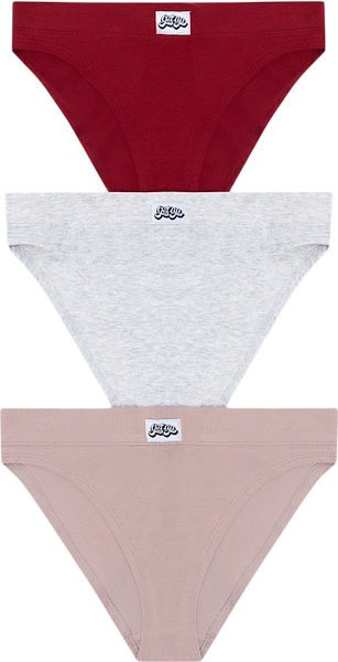 Изображение товара Комплект женских трусов Mark Formelle 412542-3 (р.102, серый меланж 4306-А-1/декор)