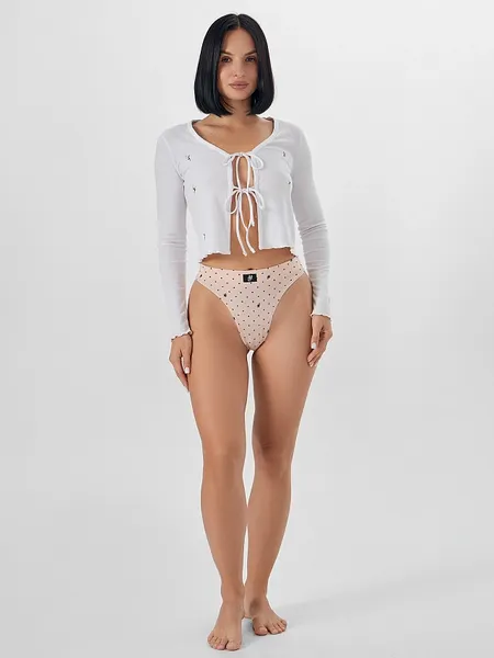 Изображение товара Комплект женских трусов Mark Formelle 412543-3 (р.90, горошек на бежевом/декор)
