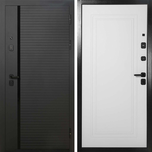 Изображение товара Входная дверь Форпост Топ-1 86x205 (правый, серый графит/белый)