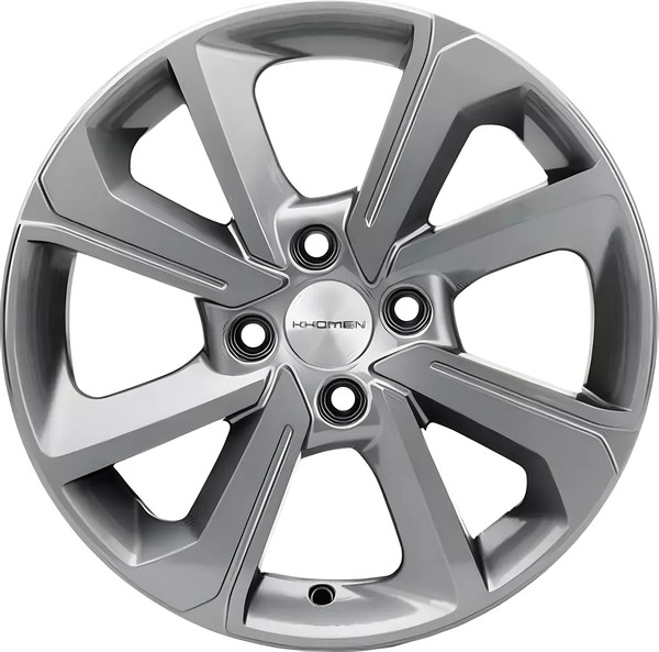 Изображение товара Литой диск Khomen KHW1501 Rio 15x6" 4x100мм DIA 54.1мм ET 48мм Gray