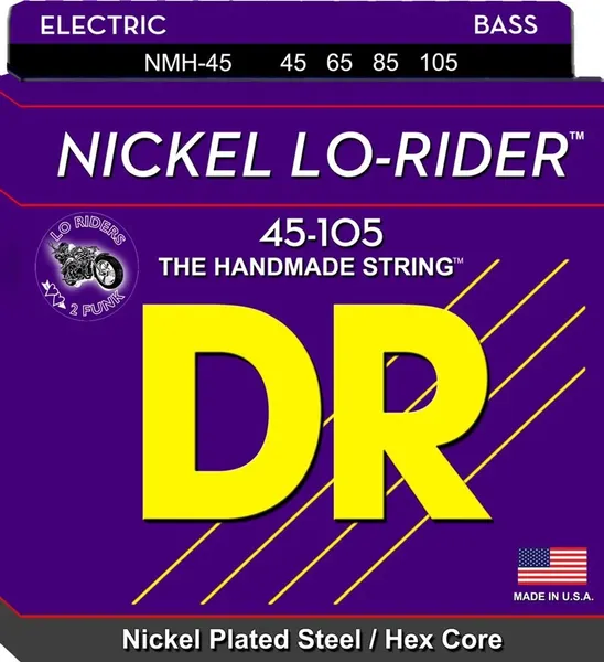 Изображение товара Струны для бас-гитары DR Nickel Lo-Rider NMH-45 45-105