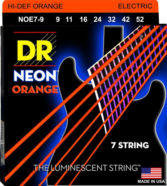 Изображение товара Струны для электрогитары DR Neon NOE7-9 9-52 7-String