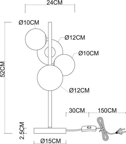Изображение товара Прикроватная лампа Arte Lamp Gemini A2243LT-4PB