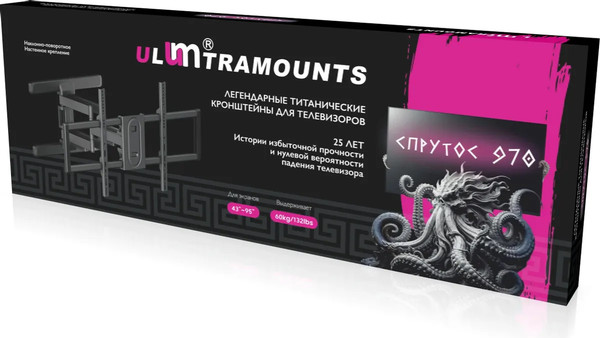 Изображение товара Кронштейн для телевизора Ultramounts UM970 (черный)