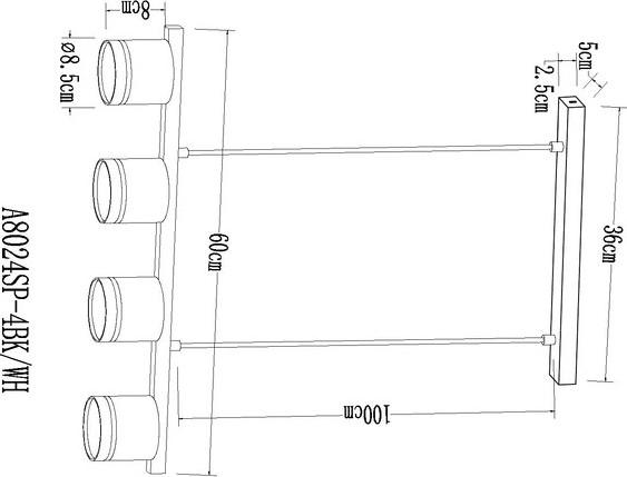 Изображение товара Люстра Arte Lamp A8024SP-4BK