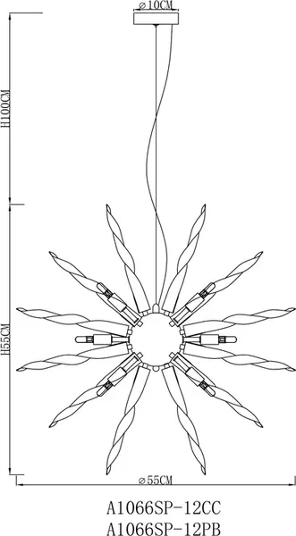 Изображение товара Люстра Arte Lamp A1066SP-12PB