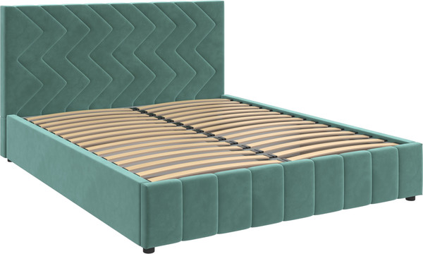 Изображение товара Двуспальная кровать Bravo Мебель Нельсон Зигзаг 120х200 с ПМ стандарт 4 вариант (бирюза)