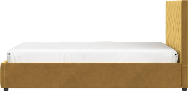 Изображение товара Двуспальная кровать Bravo Мебель Нельсон Зигзаг 120х200 с ПМ стандарт 1 вариант (горчица)