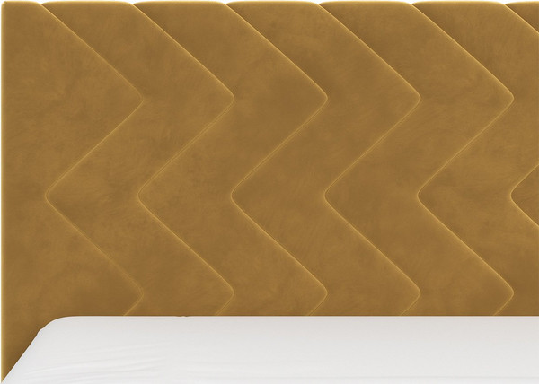 Изображение товара Двуспальная кровать Bravo Мебель Нельсон Зигзаг 120х200 с ПМ стандарт 1 вариант (горчица)