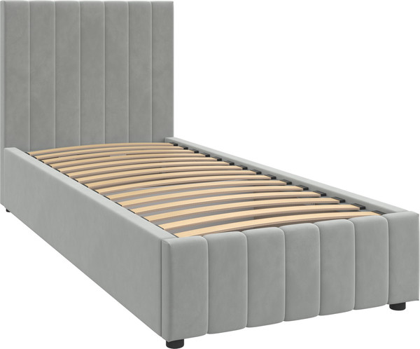 Изображение товара Односпальная кровать Bravo Мебель Нельсон Вертикаль 90х200 без ПМ стандарт 2 вариант (холодный серый)