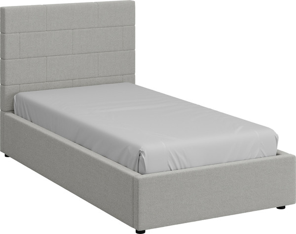 Изображение товара Односпальная кровать Bravo Мебель Тайм 90х200 без ПМ стандарт 4 вариант (серебристый)