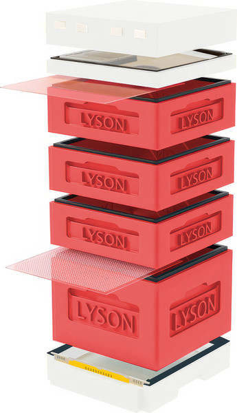 Изображение товара Улей Lyson Дадан На 12 Рамок / K126RDW (красный/неокрашенный)