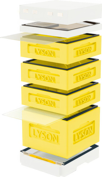 Изображение товара Улей Lyson Дадан На 12 Рамок / K126YW (желтый/неокрашенный)