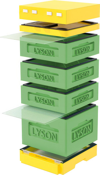 Изображение товара Улей Lyson Дадан На 12 Рамок / K126GY (зеленый/желтый)