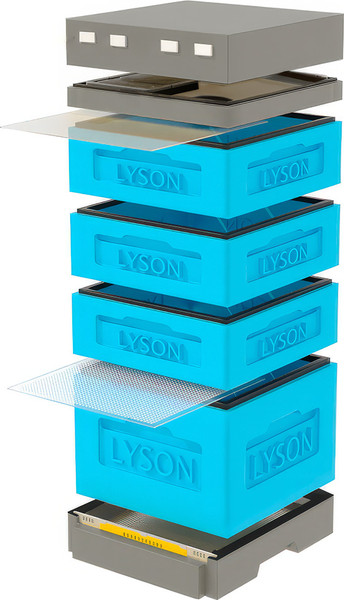 Изображение товара Улей Lyson Дадан На 12 Рамок / K126BG (синий/серый)