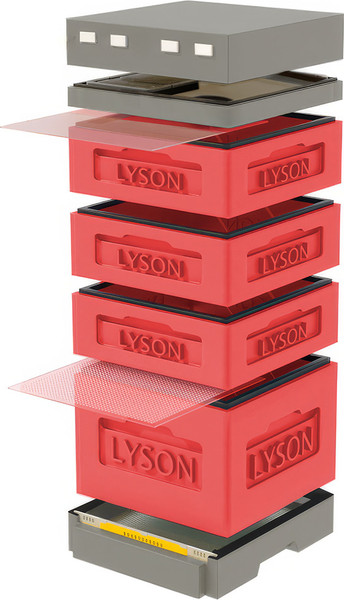 Изображение товара Улей Lyson Дадан На 12 Рамок / K126RDG (красный/серый)