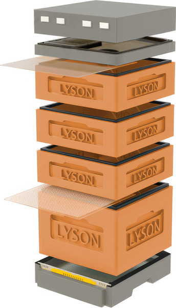 Изображение товара Улей Lyson Дадан На 12 Рамок / K126ORG (оранжевый/серый)
