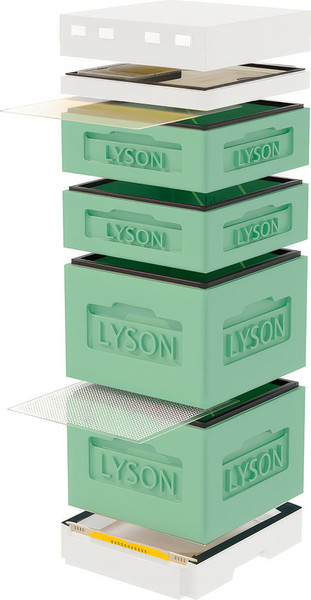 Изображение товара Улей Lyson Дадан На 12 Рамок / K127GW (зеленый/неокрашенный)