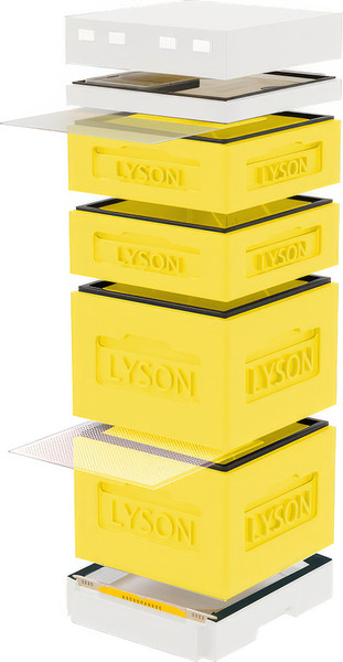 Изображение товара Улей Lyson Дадан На 12 Рамок / K127YW (желтый/неокрашенный)