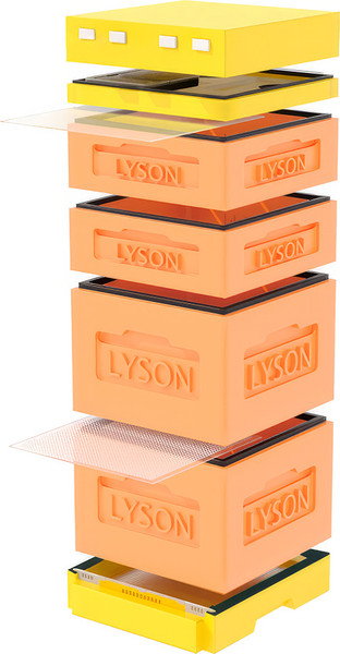 Изображение товара Улей Lyson Дадан На 12 Рамок / K127ORY (оранжевый/желтый)