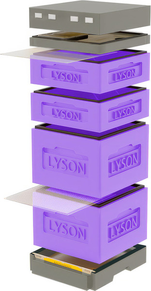 Изображение товара Улей Lyson Дадан На 12 Рамок / K127PUG (фиолетовый/серый)