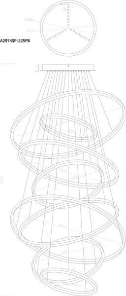 Изображение товара Люстра Arte Lamp A2974SP-225PB