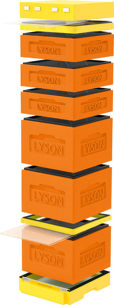 Изображение товара Улей Lyson Дадан На 12 Рамок / K128ORY (оранжевый/желтый)